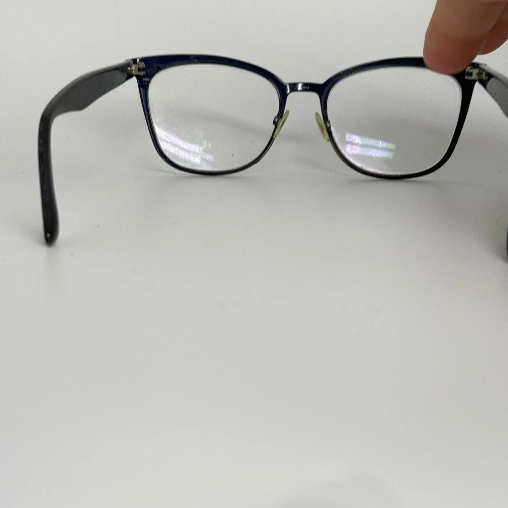 Jimmy Choo JC189 Blue Glitter Cat Eye Eyeglasses Frames Made in‎ Italy 53-16-140
